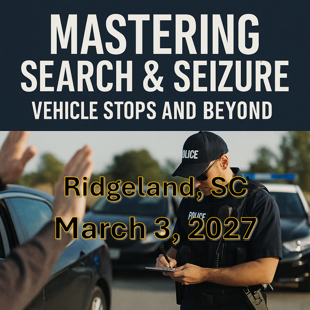3/3/27 - Mastering Search and Seizure: Vehicle Stops and Beyond - Ridgeland, SC
